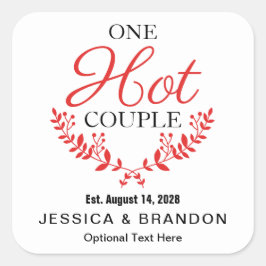 One Hot Couple Vierkant Label HS036sqn