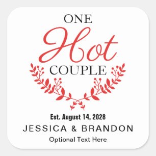 One Hot Couple Vierkant Label HS036sqn