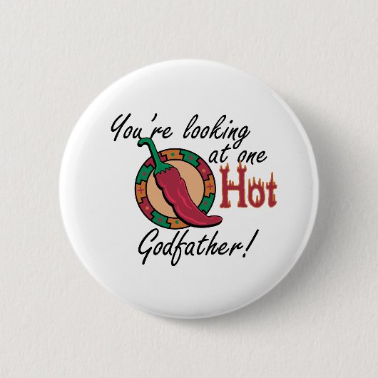One Hot Godfather Ronde Button 5,7 Cm (Voorkant)