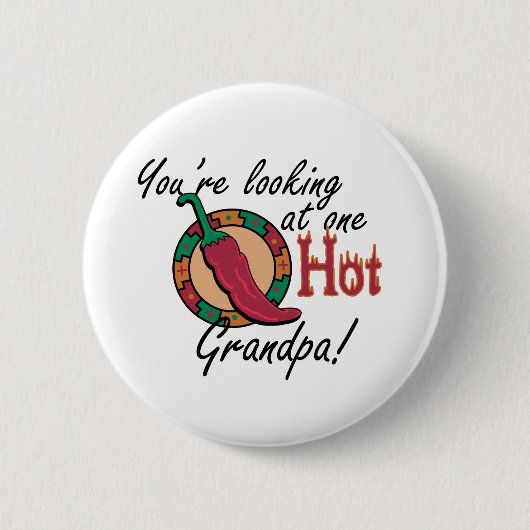 One Hot Grandpa Ronde Button 5,7 Cm (Voorkant)