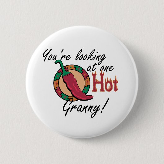 One Hot Granny Ronde Button 5,7 Cm (Voorkant)