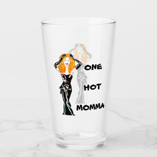ONE HOT MOMMA  GLAS (Voorkant)