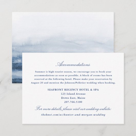 One Hotel Accommodations Insert Card - Penobscot Informatiekaartje (Voorkant / Achterkant)