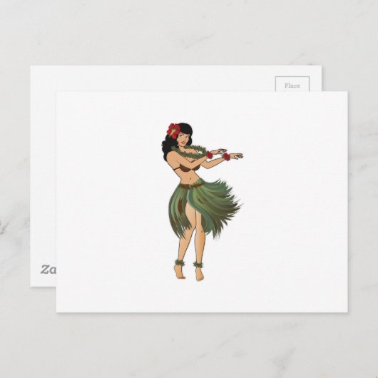 One Hula Girl Dancing Briefkaart (Voorkant / Achterkant)