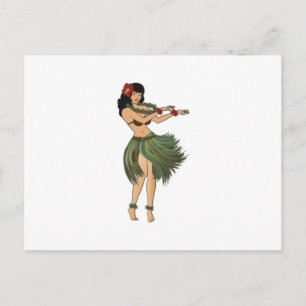 One Hula Girl Dancing Briefkaart