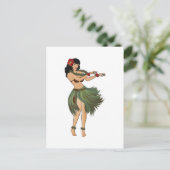 One Hula Girl Dancing Briefkaart (Staand voorkant)