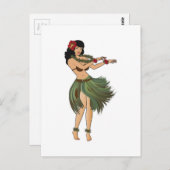 One Hula Girl Dancing Briefkaart (Voorkant / Achterkant)
