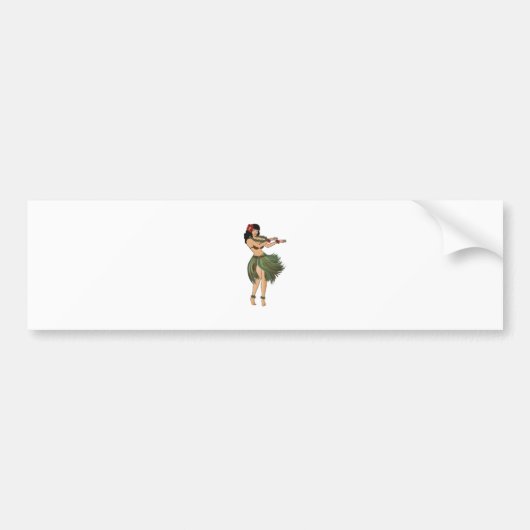 One Hula Girl Dancing Bumpersticker (Voorkant)