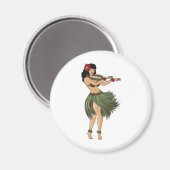 One Hula Girl Dancing Magneet (Voorkant / Achterkant)