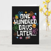 One Hundred Days Later 100 Days Of School Student  Kaart (Gele Bloem)