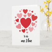 One I Love Hartjes Kaart (Gele Bloem)