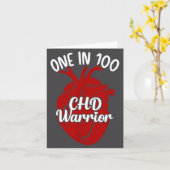 One In 100 Chd Warrior Congenital Heart Disease Aw Kaart (Gele Bloem)