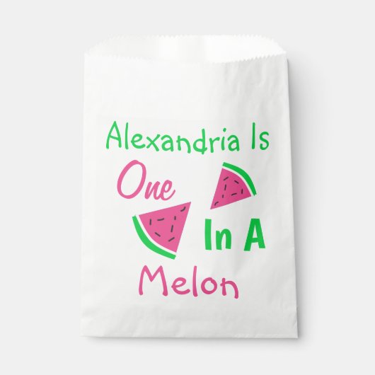 One In A Melon 1e verjaardag Bedankzakje (Voorkant)