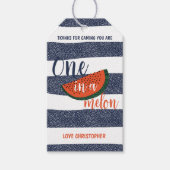 One in a Melon 1e verjaardag Jongen bedankt Cadeaulabel (Voorkant)