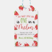 One In A Melon 1e Verjaardagsfeestje Watermeloen Cadeaulabel (Achterkant)