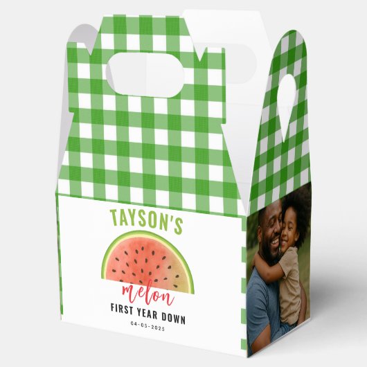 One in a Melon 1st Birthday – Cute Watermelon  Bedankdoosjes (Geopend)