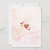 One In A Melon 1st Birthday Invitation Kaart (Achterkant)