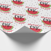 One in a Melon 1st Birthday Party Cadeaupapier (Hoek)