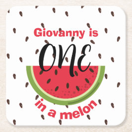 One in a Melon 1st Birthday Party Kartonnen Onderzetters