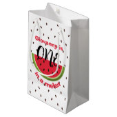 One in a Melon 1st Birthday Party Klein Cadeauzakje (Voorkant Gekanteld)
