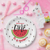 One in a Melon 1st Birthday Party Papieren Bordje (Feest)