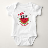 One in a Melon 1st Birthday Party Romper (Voorkant)