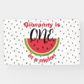 One in a Melon 1st Birthday Party Spandoek (Horizontaal)