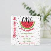 One in a Melon 1st Birthday Party Square (Staand voorkant)