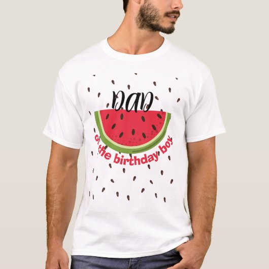 One in a Melon 1st Birthday Party T-shirt (Voorkant)