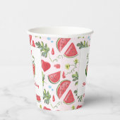 One in a Melon 1st Birthday Summer Party Papieren Bekers (Rechts)