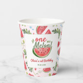 One in a Melon 1st Birthday Summer Party Papieren Bekers (Voorkant)