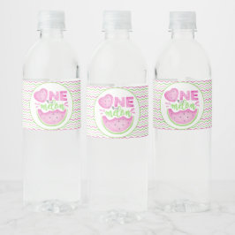 One in a Melon 1st Birthday Water Bottle Label Waterfles Etiket