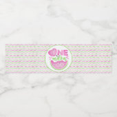 One in a Melon 1st Birthday Water Bottle Label Waterfles Etiket (Enkel label)