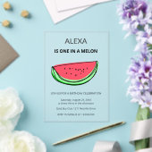 One in a Melon 1st Birthday Watermelon Birthday Acryl Uitnodigingen (Insitu (Huwelijk))