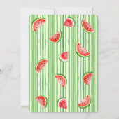One in a melon 1st birthday watermelon party kaart (Achterkant)