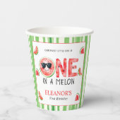 One in a melon 1st birthday watermelon party papieren bekers (Voorkant)