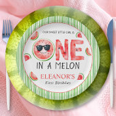 One in a melon 1st birthday watermelon party papieren bordje