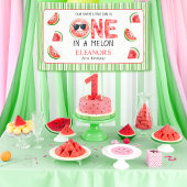 One in a melon 1st birthday watermelon party spandoek