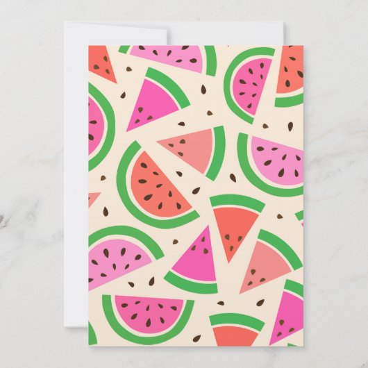 'One in a Melon' 1ste uitnodiging van de verjaarda (Achterkant)