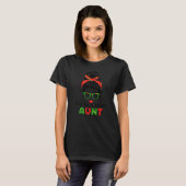 One In A Melon Aunt Messy Bun Watermelon Summer T-shirt (Voorkant volledig)
