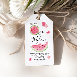 'One in a Melon' Baby shower Watermeloen Dank je Cadeaulabel