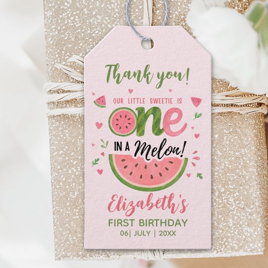 One in a Melon! Birthday One Girl  Cadeaulabel
