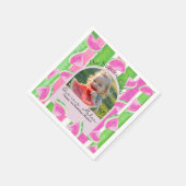 One in a Melon Birthday Photo watermelon Servet (Hoek)