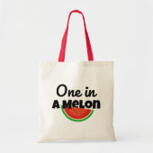 One in a Melon Canvas tas: ideaal voor zomerplezie Tote Bag (Voorkant)