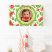 One In A Melon Custom Photo Watermelon Birthday  Spandoek (Insitu)