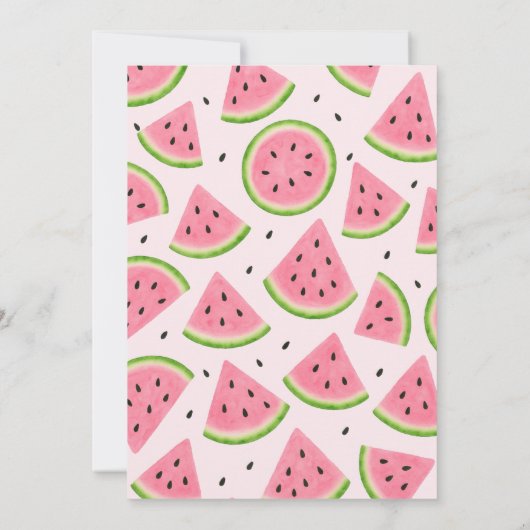 One in a Melon! Cute First Birthday Girl  Kaart (Achterkant)