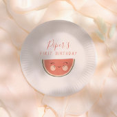 One In A Melon Cute First Birthday Party Papieren Bordje