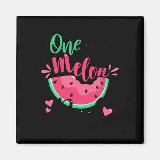 One In A Melon Dad Summer Birthday Party Matching Magneet
