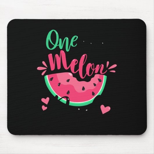 One In A Melon Dad Summer Birthday Party Matching Muismat (Voorkant)