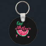 One In A Melon Dad Summer Birthday Party Matching Sleutelhanger<br><div class="desc">een in een meloen vader zomer verjaardag partij bijpassende familie</div>